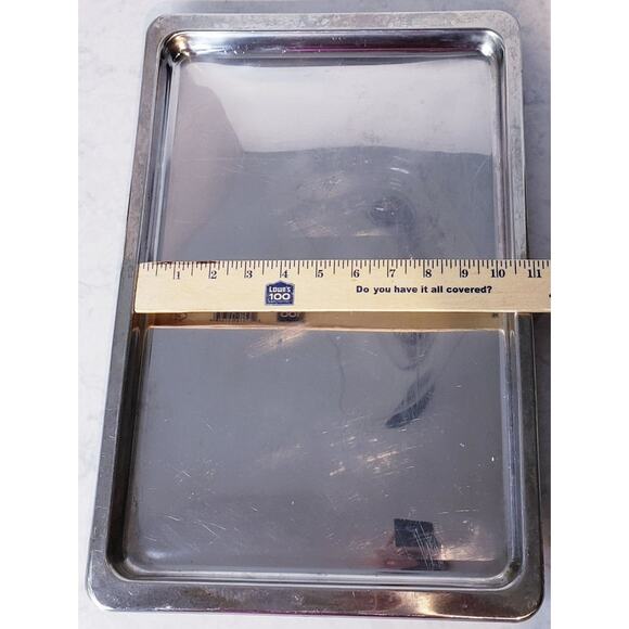 PAUL REVERE Stainless Steel Baking Roasting Pan 60081 ~ 15.5 x 10.5 x 1 in. - Picture 5 of 10